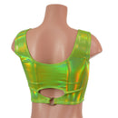 Neon Lime Holo High Or Low Reversible Cutout Oring Mini Crop-2