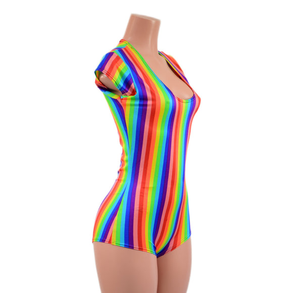 Rainbow Striped Romper