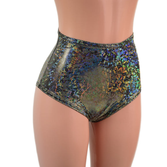 Silver Kaleidoscope High Waist Siren Shorts