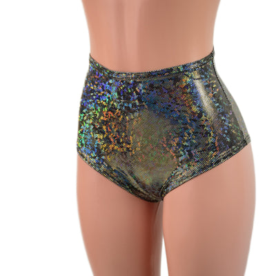 Silver Kaleidoscope High Waist Siren Shorts