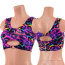 Rainbow Leopard High Or Low Reversible Cutout Oring Mini Crop-1