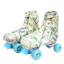 Cold Cash Print Childrens Roller Skate Boot Covers-2
