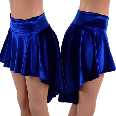 Hi Lo Skirt in Sapphire Velvet