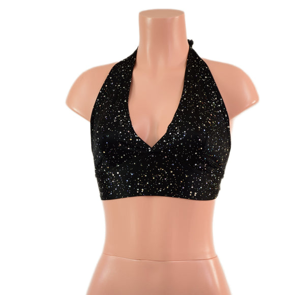 Star Noir Tie Back Halter Top