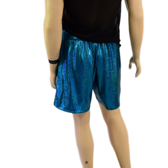 Mens Basketball Shorts with Pockets in Ocean Sparkle