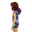 Kids UV Glow Galaxy Hoodie Romper-3