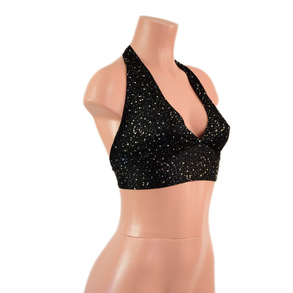 Star Noir Tie Back Halter Top