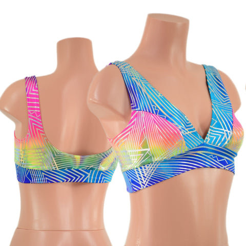 Spectrum Holographic Starlette Bralette - Coquetry Clothing