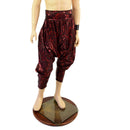 Unisex Drop Crotch Pants with Pockets in Primeval Red-4