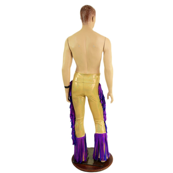 Mens Bootcut Macho Pants with Gladiator Fringe - 4