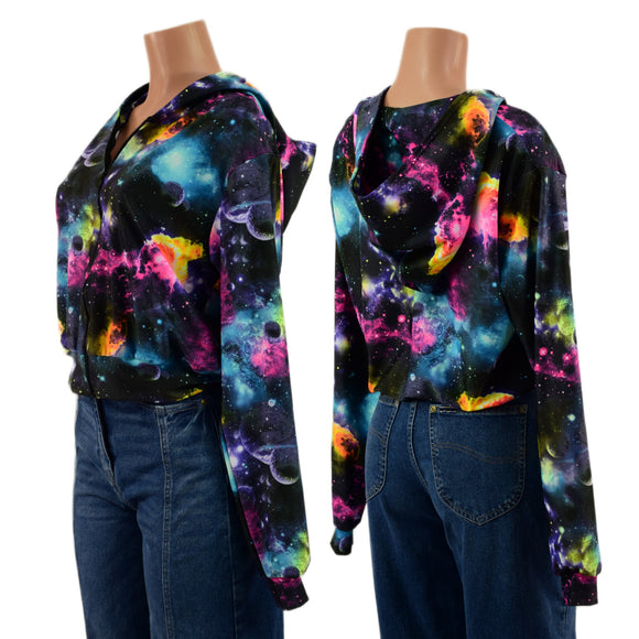 Hooded Kimberly Jacket in UV Glow Galaxy