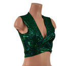 Green Kaleidoscope Sleeveless Wrap & Tie Top-5