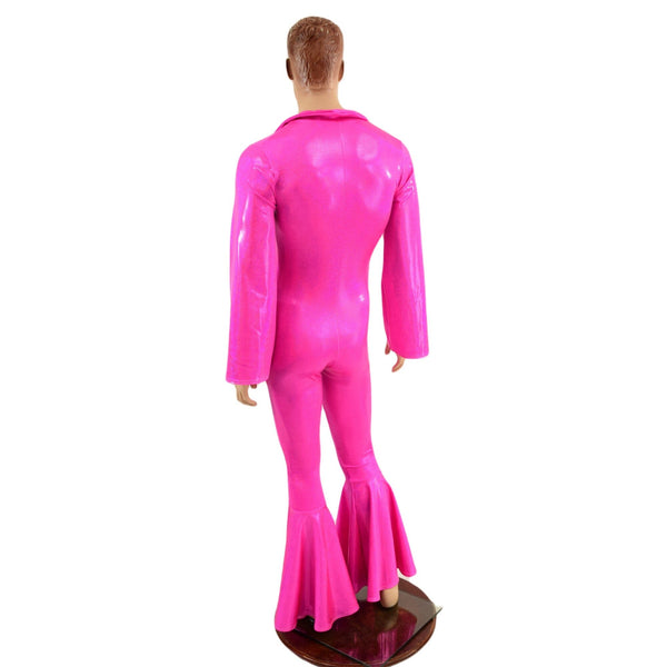 Mens Waterloo Catsuit in Neon Pink Sparkly Jewel - 5