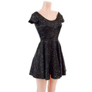 Star Noir Cap Sleeve Skater Dress-4
