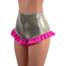 High Waist Siren Shorts with Ruffled Leg - Coquetry Clothing