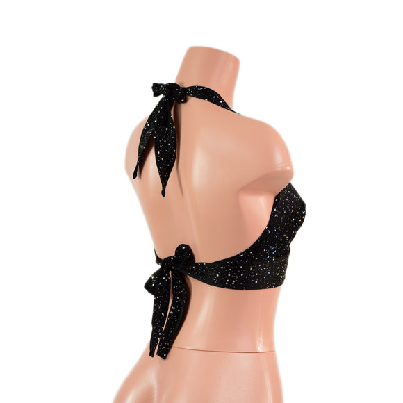 Star Noir Tie Back Halter Top