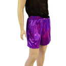 Mens Basketball Shorts with Pockets in Grape Holographic-5