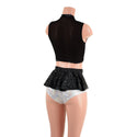 2PC Keyhole Crop Top and Ruffle Rump Siren Shorts Set - 5