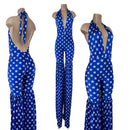 Blue and White Stars Stilting Costume-1
