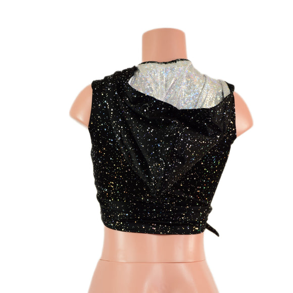 Hooded Wrap & Tie Top