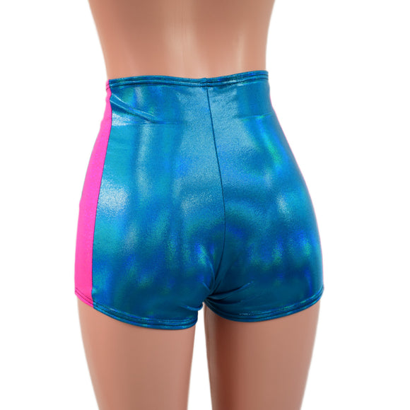 High Waist Lace Up Sailor Shorts with Side Panels