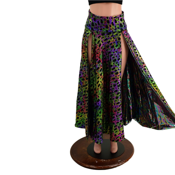 Fully Lined Maxi Skirt with Double Slits - 5