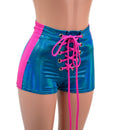 High Waist Lace Up Sailor Shorts with Side Panels-5