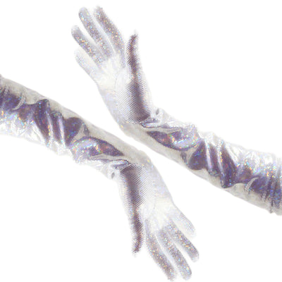 White Kaleidoscope Gloves
