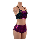 Criss Cross Strappy Back Halter and Midrise Siren Shorts Set-5