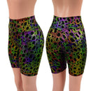 High Waist Bike Shorts in Poisonous-1