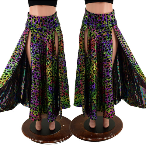 Fully Lined Maxi Skirt with Double Slits - Coquetry Clothing
