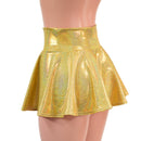 Gold Sparkly Jewel Circle Cut Mini Skirt-5