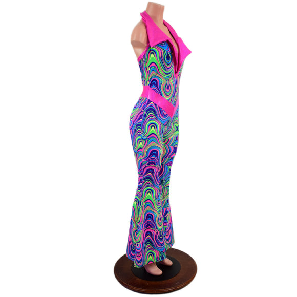 Solar Flare V Front Catsuit with Plunging Showtime Collar