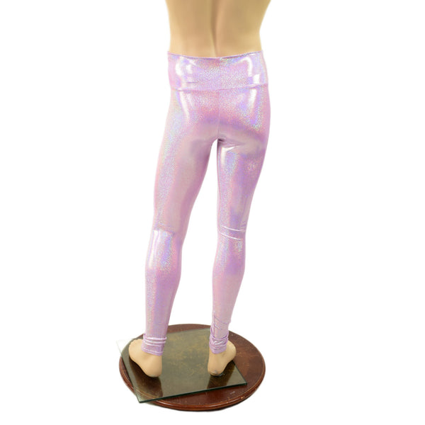 Mens Lilac Holographic Leggings - 3