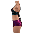 Criss Cross Strappy Back Halter and Midrise Siren Shorts Set-3