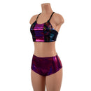 Criss Cross Strappy Back Halter and Midrise Siren Shorts Set-2