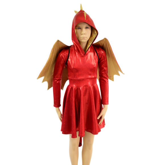 Kids Dragon Tail Skater Dress (+Dragon Wings!)