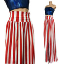 Trouser Style Stilt Pants in Red and White Stripe-1