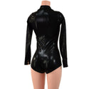 Black Mystique Rodeo Romper with Snap Cuffs and Boy Cut Leg - 4