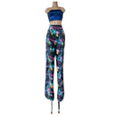 Trouser Style Stilt Pants in UV Glow Galaxy-3
