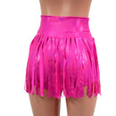 High Waist Gladiator Shorts in Neon Pink Sparkly Jewel-5