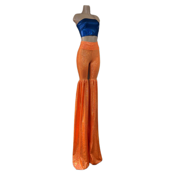 Leggings Style Stilt Pants in Neon Orange Kaleidoscope