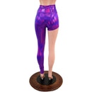 Grape Holographic Asymmetrical One Leg Leggings-2