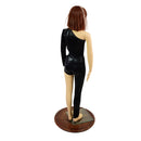 Girls Asymmetrical Black Mystique Catsuit with Cutout-4