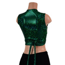 Green Kaleidoscope Sleeveless Wrap & Tie Top-4
