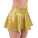 Gold Sparkly Jewel Circle Cut Mini Skirt-2