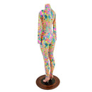 Neon Flux Long Sleeve Catsuit with Back Zipper-4