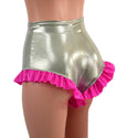 High Waist Siren Shorts with Ruffled Leg - 3