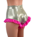 High Waist Siren Shorts with Ruffled Leg - Coquetry Clothing
