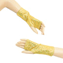 Short Fingerless Gloves in Gold Sparkly Jewel-3